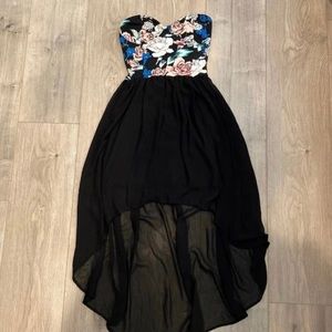 Motel strapless mini high low dress with bustier top